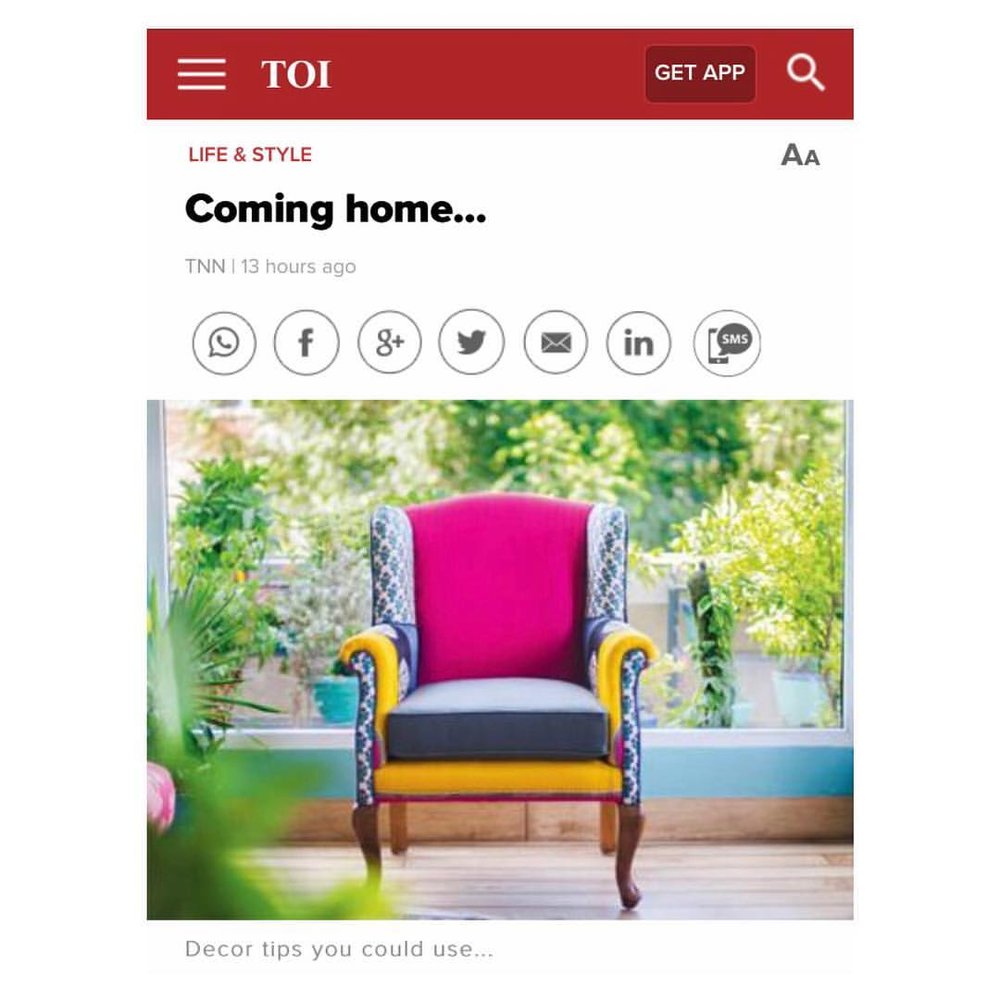 The Times of India | Christmas Day special, December 25th, 2016 | Magenta/Grey Tobias Wingback