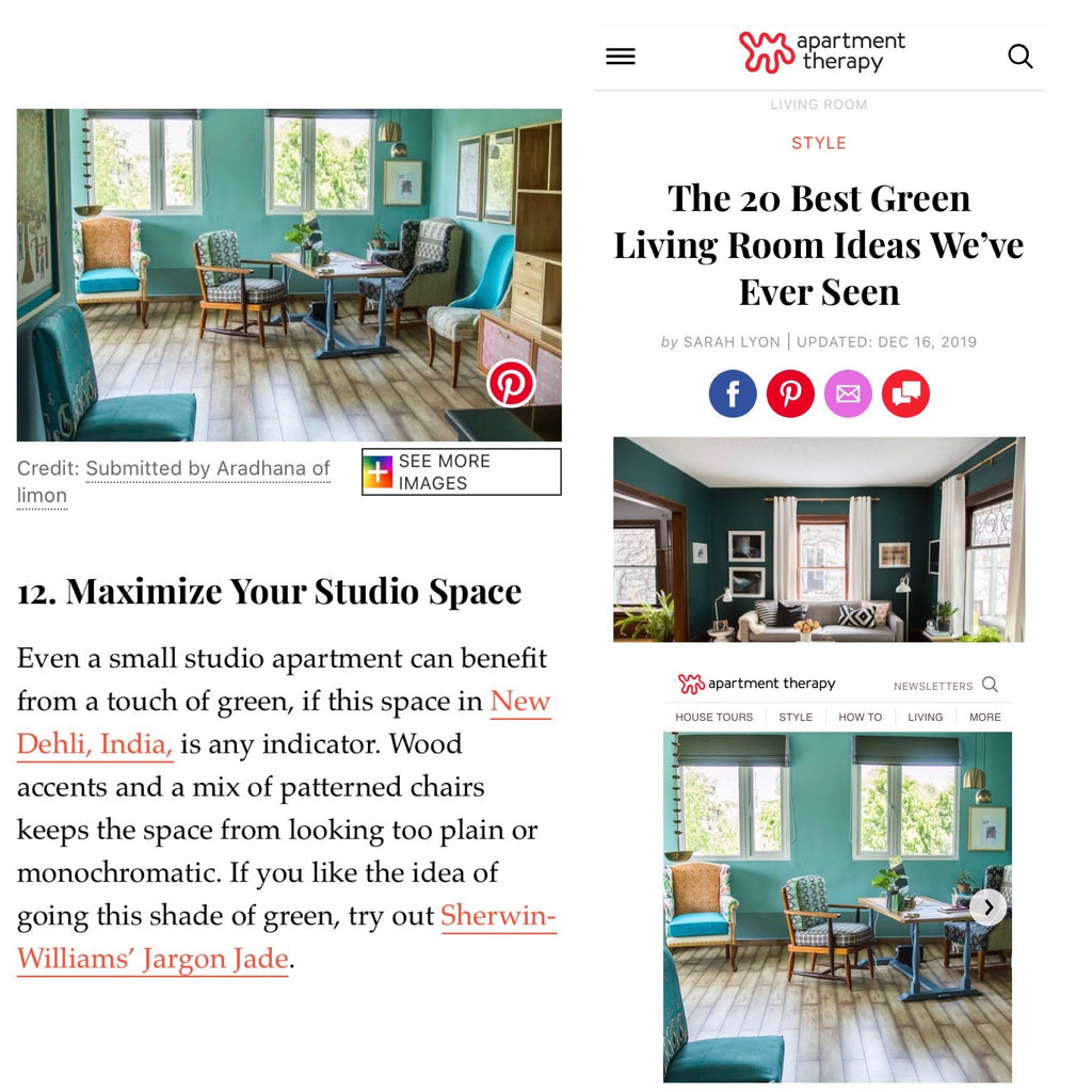 Apartment Therapy | December 2019 | Studio x The 20 Best Green Room Idea we have seen.