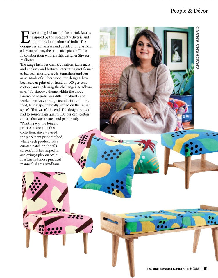 The Ideal Home and Garden India | March 2017 | Rasa Feature : Spiced Living.