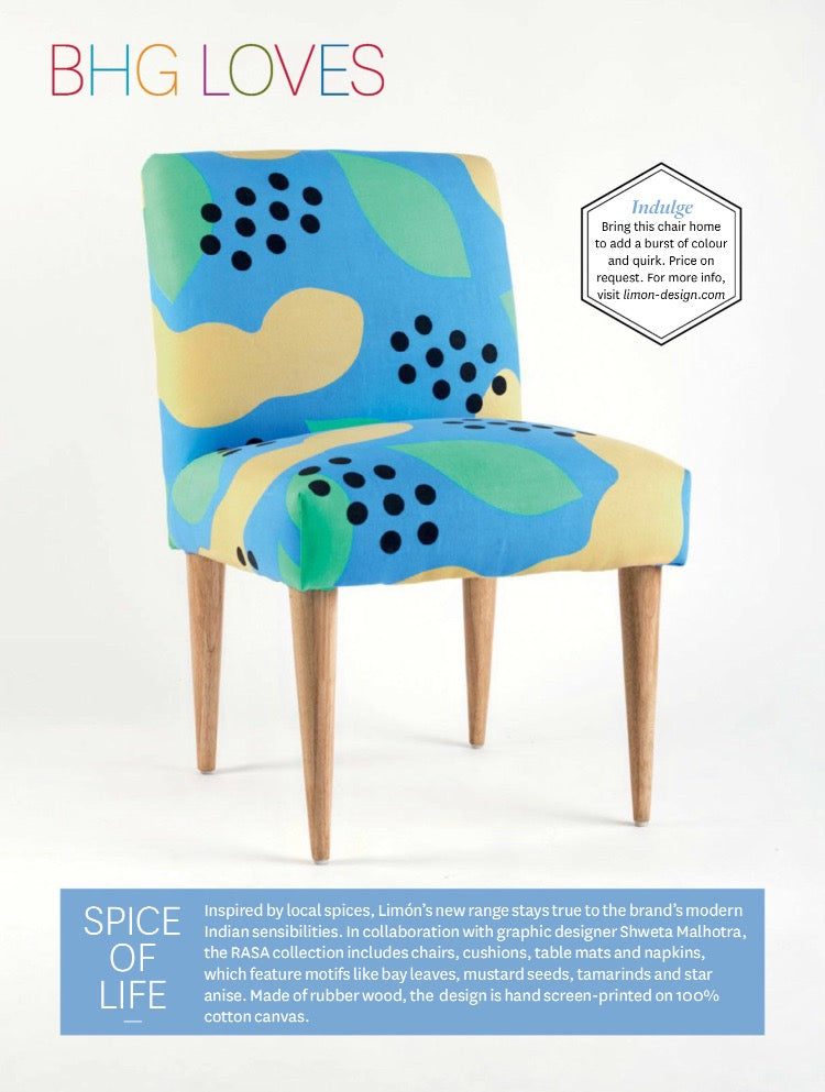 Better Homes & Gardens India | January 2018 issue | Rasa Blue Chair S
